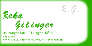 reka gilinger business card